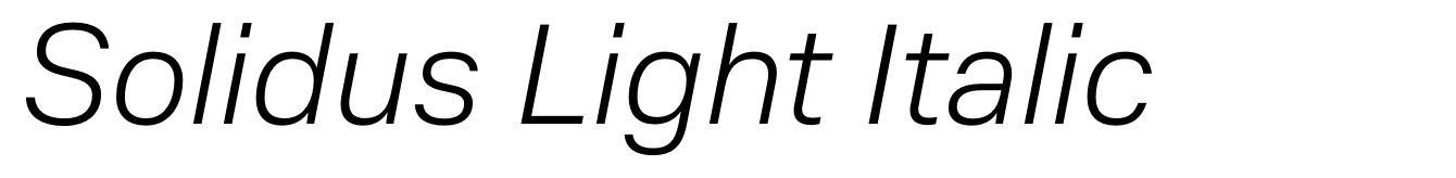 Solidus Light Italic